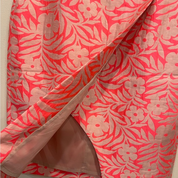 J Crew Lined Pink Nude and Neon Skirt   New - Picture 3 of 10
